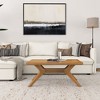 Plank+Beam Solid Wood Cross Leg Rectangular Coffee Table, 40" Coffee Table for Living Room - 2 of 4