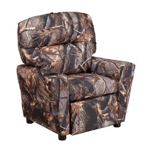 Flash Furniture Contemporary Kids Recliner with Cup Holder - 1 of 4