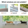 Mewoofun Pet Beds Cat Window Sill Perch for Indoor Cats Hammock Window Seat with Removable Covers, Cat Beds Bedside, White, 14.5"*9.4"*2.5" - 4 of 4