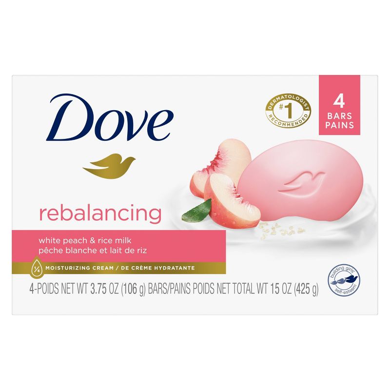 Dove Beauty Peach Bar Soap - 4ct, 3 of 9