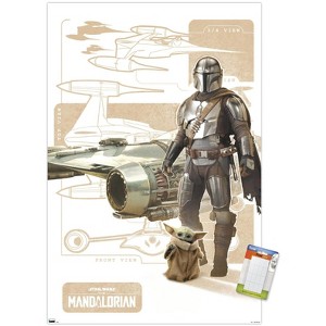 Trends International Star Wars: The Mandalorian Season 3 - N1 Starfighter Unframed Wall Poster Prints - 1 of 4