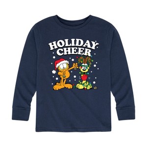 Boys' - Garfield - Feliz Navi Dog Long Sleeve Graphic T-Shirt - 1 of 4