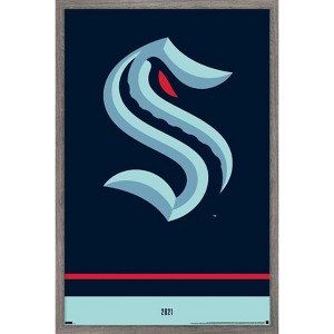 Trends International NHL Seattle Kraken - Logo 21 Framed Wall Poster Prints - 1 of 4