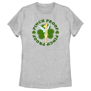 Women's Peter Pan St. Patrick's Day Pinch Proof Tinkerbell T-Shirt - 1 of 4