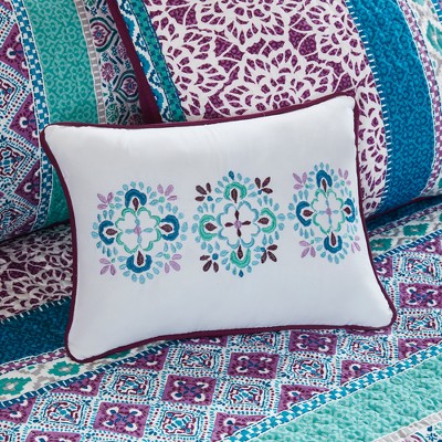 Boho Chic Embroidered Polyfill Daybed Coverlet Set