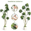 5ft Tall Fake Plant Indoor,Faux Floor Tree Fake Trees in Decorative White Planter with Multiple Trunks Design, for Home Offices - 4 of 4