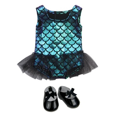 Sophia’s Jazz Leotard Costume and Tap Shoes for 18'' Dolls, Black