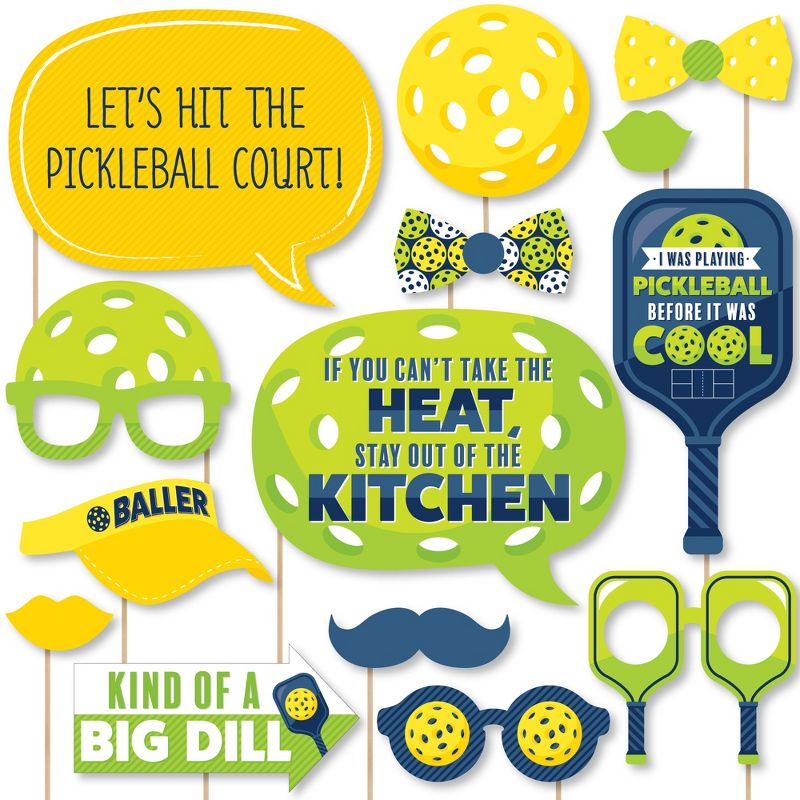 Big Dot of Happiness Let’s Rally - Pickleball - Birthday or Retirement Party Photo Booth Props Kit - 20 Count, 1 of 7