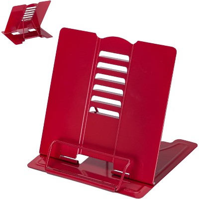 Metal Book Stand Adjustable Book Holder for Reading, Sturdy & Durable for Cookbooks, Textbooks, Magazines on Counter