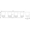 Progress Lighting Cascadia 4-Light Bath Vanity, Steel, Antique Bronze, Etched Glass Shade - 2 of 2