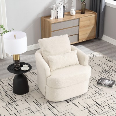 NicBex 360 Degree Swivel Barrel Chair Comfy Round Accent Sofa Chair Lounge Chair for Living Room, Bedoom, Reading Room