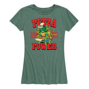 Women's - Teenage Mutant Ninja Turtles - Pizza Power Short Sleeve Graphic T-Shirt - 1 of 4