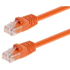 Monoprice Cat6 Ethernet Patch Cable - 1 Feet - Orange | Network Internet Cord - RJ45, Stranded, 550Mhz, UTP, Pure Bare Copper Wire, 24AWG - 1 of 4