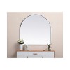 Elegant Lighting Metal Frame Arch Mirror 36x36 Inch in Silver - 4 of 4