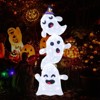 Tangkula 4 Ft Halloween Decorations Outdoor Stacked Ghosts with Built-in LED lights Free-Standing Cute Yard Decorations - 3 of 4