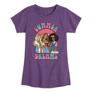 Girls' - Barbie - Summer Dreams Fitted Short Sleeve Graphic T-Shirt - 1 of 4