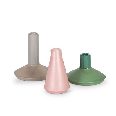 Lone Elm Studios Set of 3 Assorted Ceramic Vases