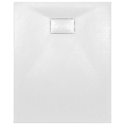 White Rectangular SMC Shower Base Pan with Center Drain