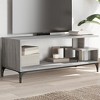 CLIHOME 42" Powder-Coated Steel TV Cabinet and Consoles Table With Open Self, Display Storage Cabinet - 3 of 4