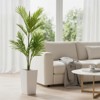 4.5FT Artificial Palm Tree with White Planter, Realistic Faux Areca Palm for Indoor & Outdoor Home Decor - 2 of 4
