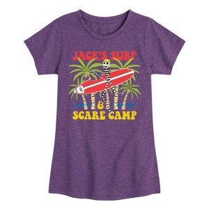 Girls' - Disney - Jack's Surf Scare Camp Fitted Short Sleeve Graphic T-Shirt - 1 of 4