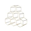 Viski Geo Gold Bottle Wine Rack, Honeycomb Design - 4 of 4