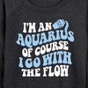 Women's - Instant Message - Im An Aquarius Lightweight French Terry Wide Neck Long Sleeve Graphic Shirt - 2 of 4
