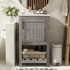 MOEPISY 16 inch Bathroom Vanity Sink Combo for Small Space, Bathroom Sink Cabinet with Rectangular Ceramic Basin - 3 of 4