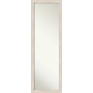 17" x 51" Hardwood Narrow Framed Full Length Mirror White - Amanti Art: No Assembly, Wall Mountable - 1 of 4