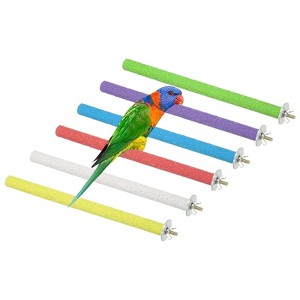 Unique Bargains Paw Grinding Bird Perch Stand Parrot Perch Stands 6 Pcs - 1 of 4