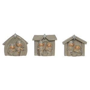 Transpac Resin Youthful Nativity Figurine Set of 3 Christmas Home Decorations - 1 of 1