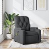 vidaXL - Dark Gray Fabric Massage Recliner Chair for Elderly, Manual Reclining Function, 6-Point Vibration, Cup Holders, Sturdy Frame - 2 of 4