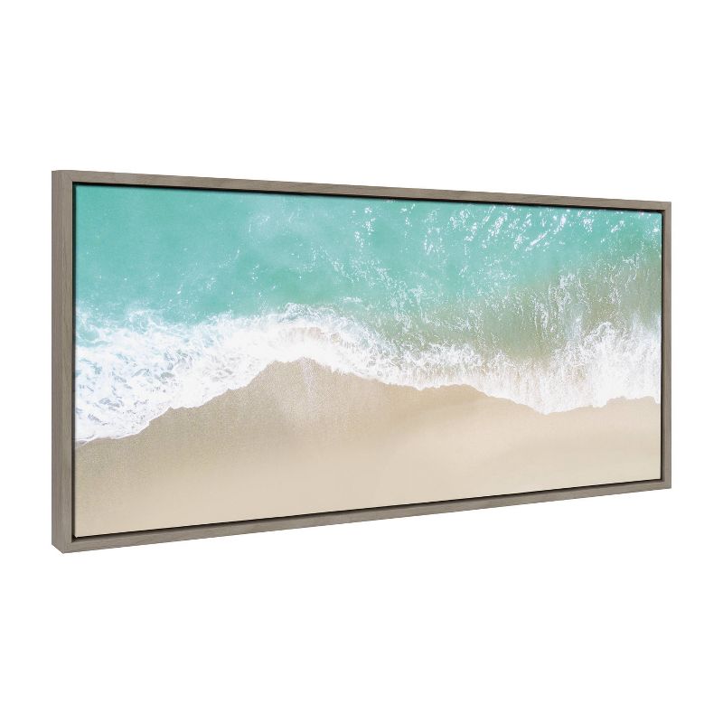 18&#34; x 40&#34; Sylvie Ocean Beach Fantasy by The Creative Bunch Studio Framed Wall Canvas Gray - Kate &#38; Laurel All Things Decor, 3 of 8