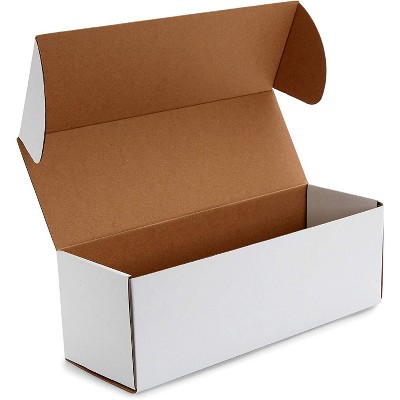 Stockroom Plus 50-Pack White Kraft Corrugated Mailer, Small Shipping Boxes Mailing Box (4 x 12 x 4 in)