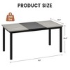 Computer Desk, Large Office Desk with Black Metal Frame, Modern Simple Style Gaming Table, Sturdy Write Desk - 3 of 4