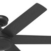 Hunter 52" Jetty Ceiling Fan Matte Black - WeatherMax Collection, 6 Blades, Wall Control, Wet Rated, Engineered for Elements - 3 of 4