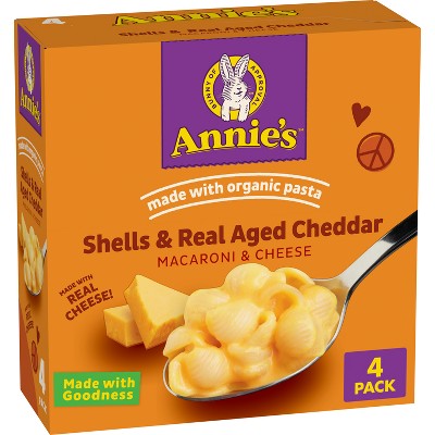 Annie's Shells & Real Aged Cheddar Mac and Cheese - 4pk / 24oz