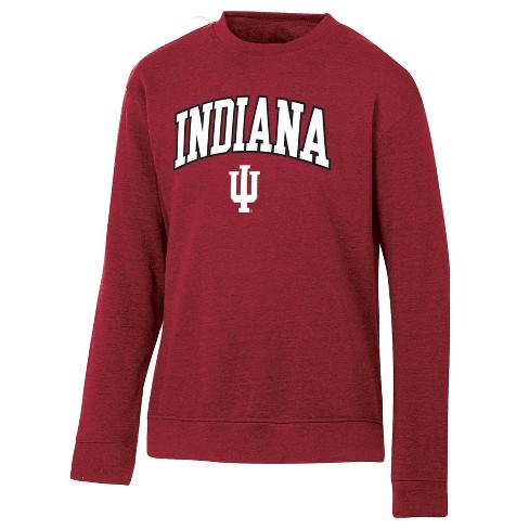 Ncaa Indiana Hoosiers Men s Heathered Crew Neck Fleece Sweatshirt Target