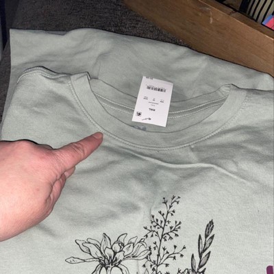 Women's Kindness Short Sleeve Graphic T-shirt - Green Floral : Target