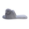 Roxoni Women’s Lovely Velvet Pom-pom Open Toe House Slides - 2 of 4