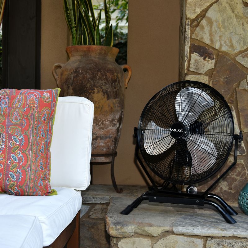 Newair 18" Outdoor High Velocity Wall Mounted Fan with 3 Fan Speeds and Adjustable Tilt Head, 5 of 11