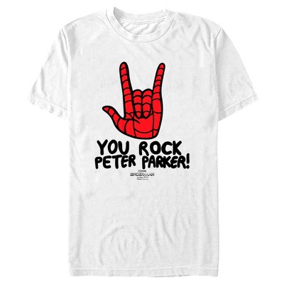 Men's Marvel Spider-Man: No Way Home You Rock Peter Parker T-Shirt - White  - 2X Large