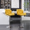Swivel Barstool Set of 2, Counter Bar Stools with Metal Frame, Adjustable Height Stools for Pub, Kitchen Dining Room - 4 of 4