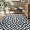 Modern Geometric Washable Runner Rug with Non-Slip Rubber Backing, Low Pile Carpet for Hallway, Kitchen, Laundry, and Entryway. - 2 of 4