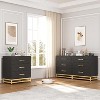 3-Drawer Modern Dresser Chest with Wide Drawers and Metal Handles, Wooden Storage Cabinet for Bedroom - 3 of 4