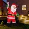 Whisen 8FT Christmas Inflatable Santa Claus with Candy Cane, Outdoor Blow-Up Yard Decoration with LED Lights Display - Red - 2 of 4