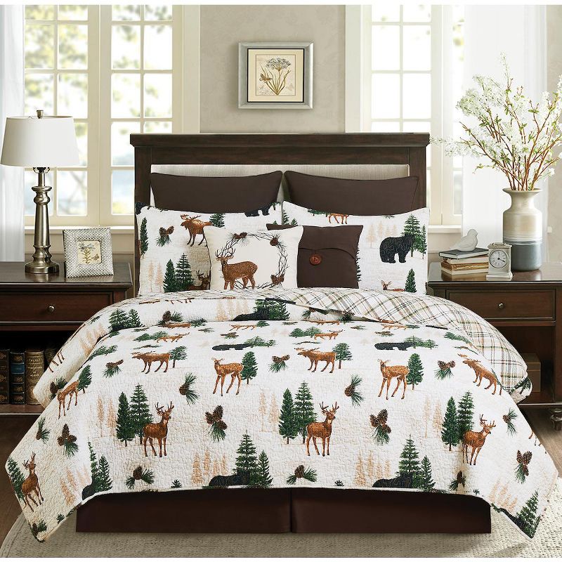 C&F Home Noland Pines Rustic Lodge Cotton Quilt Set  - Reversible and Machine Washable, 2 of 10