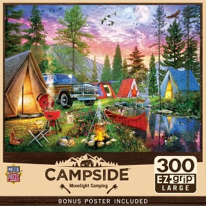 MasterPieces 300 Piece EZ Grip Jigsaw Puzzle - Moonlight Camping - Large Pieces Family Game - 1 of 4