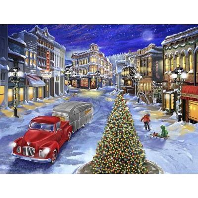 Sunsout A Drive Down Main Street 500 pc  Christmas Jigsaw Puzzle 31538