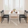 Coucheta 5-Piece Dining Set for Small Spaces with Upholstered Chairs, Sturdy Metal Frame & Space-Saving Design - 3 of 4